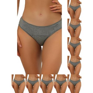 INSPIRE CHIC Women's Mid-Rise Available in Plus Size Hipster Underwears 10 Packs - 1 of 4