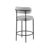 Meridian Furniture,Beacon Grey Boucle Fabric Stool, Set of 2 - 2 of 4