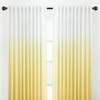 Chanasya 2pk Gradient Ombre Faux Belgian Flax Semi Sheer Window Curtain Panels - Set of 2 - 3 of 4
