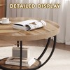 Lirago 31.69" Round Coffee Table 2 Tier Modern Wooden Cocktail Table with Metal Base for Living Room Office Sturdy and Elegant Design Nature - 4 of 4
