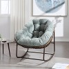 Dolonm Outdoor Rattan Rocking Chair with Padded Cushion, Oversized Recliner Rocker for Porch, Patio, Garden, Living Room, 250lbs Capacity - 2 of 4