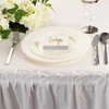 Juvale 6 Pack Ruffled Disposable Plastic Table Skirts for Tables Up to 8 FT, Weddings, Engagement, Birthdays, Baby Showers Party Decorations, White - 2 of 4