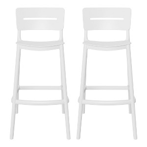 WestinTrends Playa Stackable Polypropylene Resin Plastic Outdoor Patio Bar Stools (Set of 2) - 1 of 4