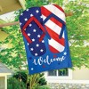 Patriotic Flip Flops Summer Applique House Flag 28" x 40" Briarwood Lane - 4 of 4