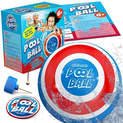 Activ Life The Ultimate Pool Ball - Fill It with Water to Play Underwater Games! Best Pool Toys - Blue and Red, 9 inches