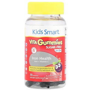 Kids Smart® VITA Gummies®, Iron + Vitamin C, Ages 3+, Blackberry Lemonade, 30 Gummies - 1 of 2