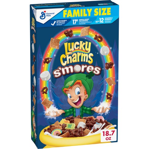 NEW GENERAL MILLS LUCKY CHARMS S'MORES CEREAL 18.7 OZ BOX