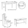 CAVINAS Dining Table Set for 6 Kitchen Table Mid-Century Wood Dining Table Set with Drawer with Bench and 4 Chairs for Dining Room - 4 of 4