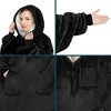 PAVILIA Wearable Blanket Hoodie Adults, Faux Shearling Cozy Oversized Hooded Sweatshirt, Warm Fleece Two Pockets - 2 of 4