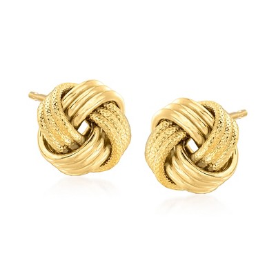 Ross-Simons Italian 10kt Yellow Gold Love Knot Earrings