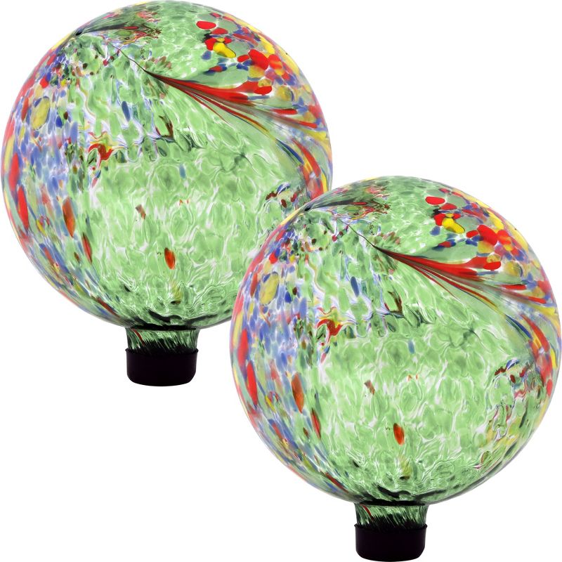 Sunnydaze Indoor/Outdoor Artistic Gazing Globe Glass Garden Ball for Lawn, Patio or Indoors - 10" Diameter, 1 of 15