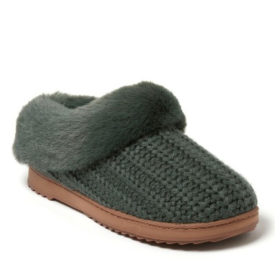 Dearfoams Women's Hannah Festive Knit Clog House Shoe Slipper