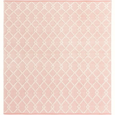Dorset English Rose 10' Square Hand-Knotted Wool-Cotton Rug