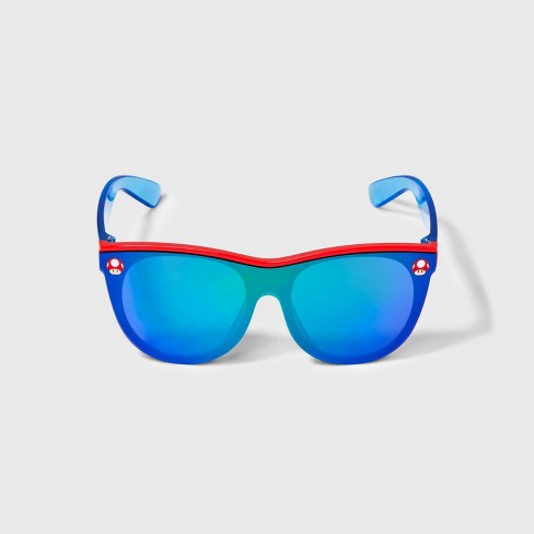 Kids' Super Mario Shield Sunglasses - Blue : Target