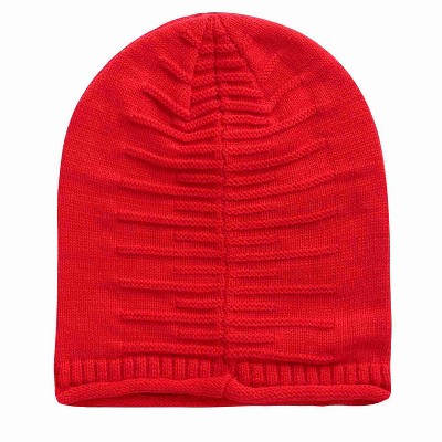 NPolar"Unisex Knit Beanie Hat – Slouchy Winter Skull Cap, Soft, Warm & Stylish – 5 Colors for Men & Women"red