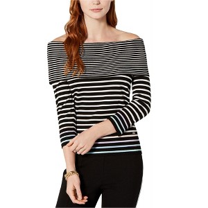 Tommy Hilfiger Womens Contrast Stripe Knit Sweater - 1 of 1