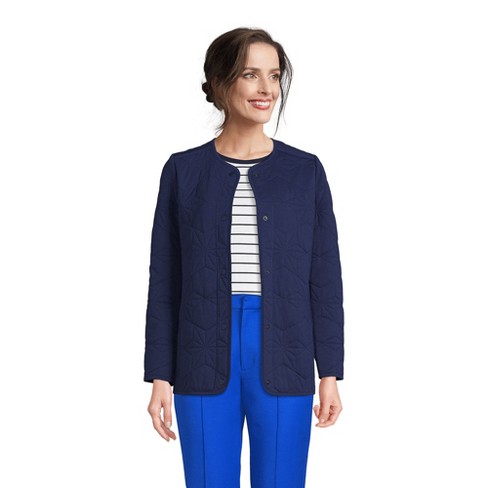 Womens navy best sale quilted coat