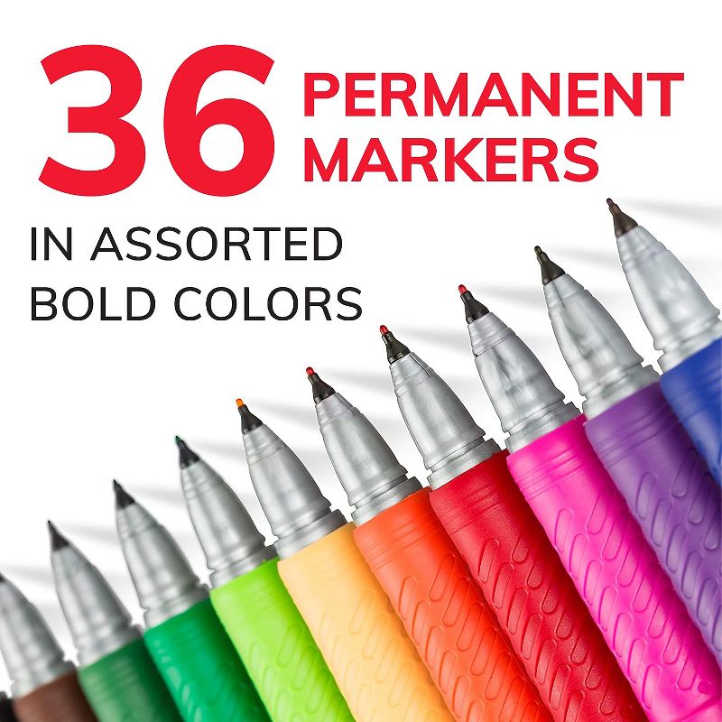 BIC Intensity Permanent Markers Ultra Fine Point Assorted Colors 809229, 2 of 8