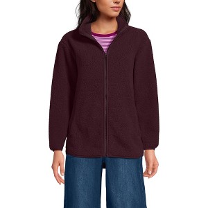 Lands' End Women's Cozy High Pile Full Zip Fleece Jacket - 1 of 4