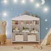 Kids Bookcase, 3-Tier Children Storage Shelf Unit, Toddlers Playhouse Cabinet Shelf, Toy Storage Organizer for Playroom Children's Room Living Room - 4 of 4