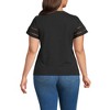 Lands' End Women's Slub Flutter Sleeve V-Neck T-Shirt - 2 of 3