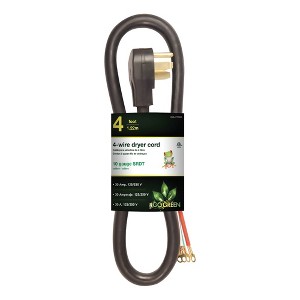 Go Green Power GG-27304 4' 4 Wire Dryer Cord, 30 Amp - 1 of 4