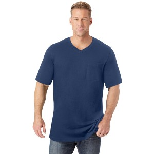 KingSize Shrink-Less Lightweight Longer-Length V-Neck T-Shirt - 1 of 4