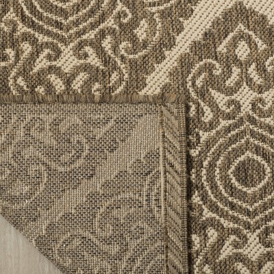 Linden Cream and Beige Geometric Flat Woven Square Rug