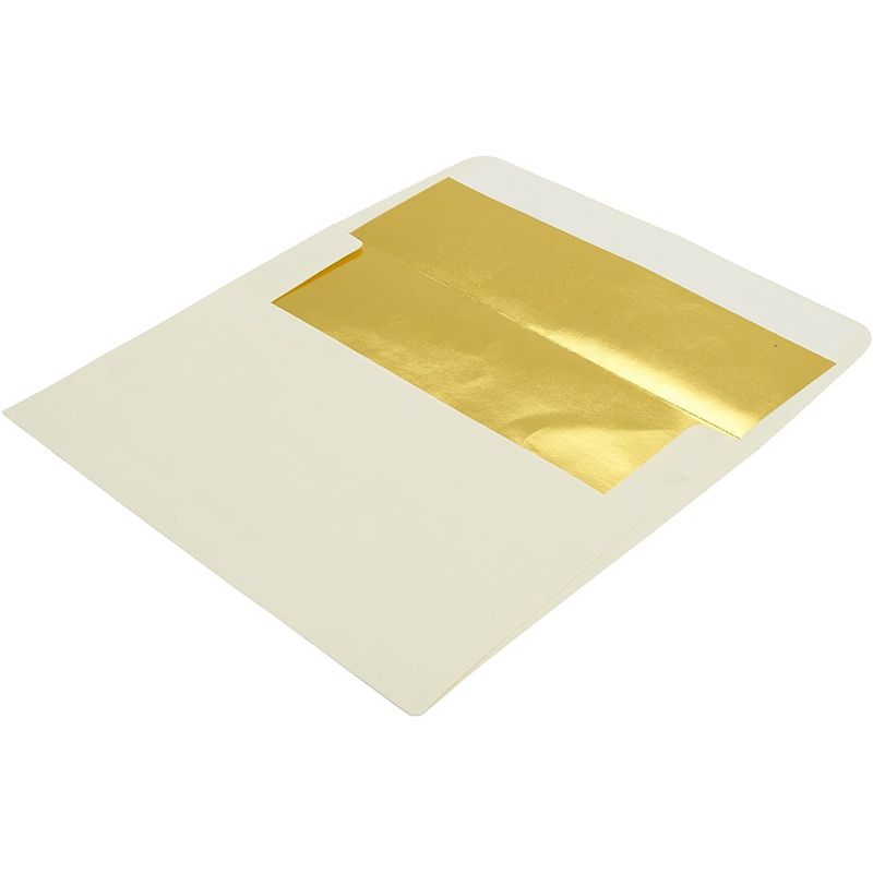 Invitation Envelopes with Gold Foil Lining (5.25 x 7.25 Inches, Ivory, 50 Pack), 5 of 6