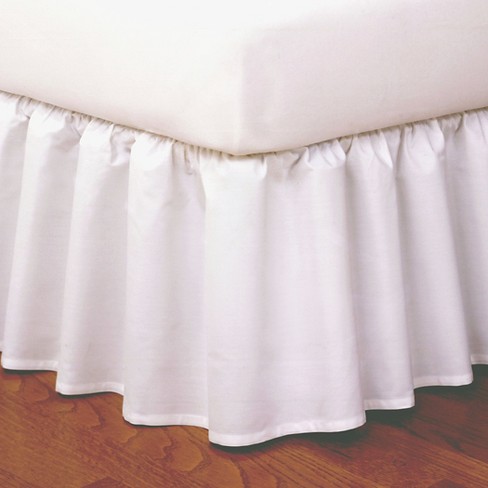 Magic Skirt Wrap-around Ruffled Bed Skirt - White (King) : Target