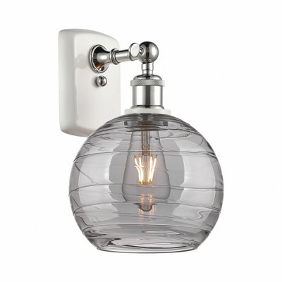 Athens Deco Swirl - 1 Light Wall Sconce In Industrial Style-13 Inches Tall and 8 Inches Wide