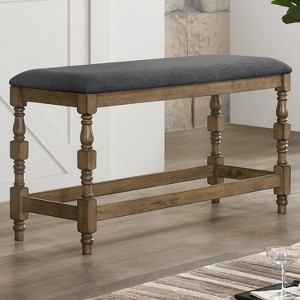 24/7 Shop At Home Bringe Upholstered Counter Height Bench - 1 of 3