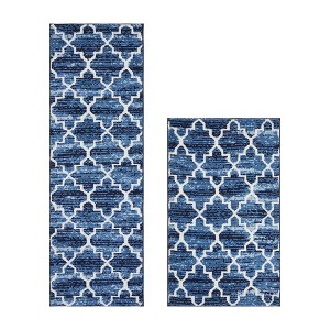 Savio Collection 100% Micro Polyester 2 Piece Bath Rug Set - Better Trends - 1 of 4