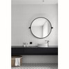 Elegant Lighting Round pivot mirror 24 inch in black - 2 of 4