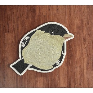 Evergreen Hand Hooked Shape Rug | Yellow Finch Design | Indoor/Outdoor Accent Rug | 27"W x 37"L x 0.25"H - 1 of 1