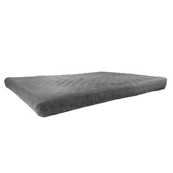 Pet Adobe Memory Foam Indoor/Outdoor Pet Bed With Water Resistant Nonslip Bottom and Removable Washable Cover - 36" x 27" - Gray