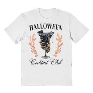 Rerun Island Men Halloween Cocktail Club Dark Drinks Short Sleeve Graphic Cotton T-Shirt - 1 of 4