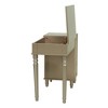 Poundex Wooden Makeup Vanity Set Desk, Mirror and Stool - 4 of 4