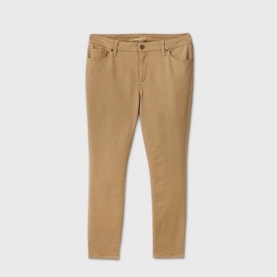 plus size skinny khakis