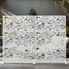 PexFix 72 in. x 47 in. Outdoor Privacy Rectangle Screen Galvanized Steel Panel Divider in White - 2 of 4