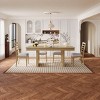 Modern Extendable Acacia Wood Dining Table,Seats 6-8 Rectangular Dining Table with Rubberwood Legs for Kitchen or Dining Room-Cuddlewood - 3 of 4