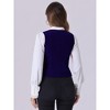 INSPIRE CHIC Women's Steampunk Velvet Sleeveless Button-Down V-Neck Suit Vest - 4 of 4