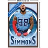 Trends International NFL Tennessee Titans - Jeffery Simmons 25 Framed Wall Poster Prints - 3 of 4