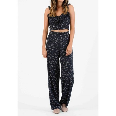 Women's Iris Palazzo Floral Print High Rise Wide Leg Pants - LUCCA