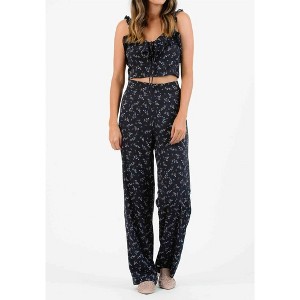 Women's Iris Palazzo Floral Print High Rise Wide Leg Pants - LUCCA - 1 of 4