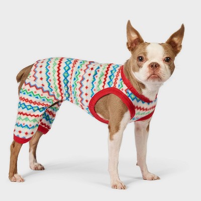 Fair Isle Print Snuggly Soft Matching Family Dog Pajamas - Wondershop™ Red/White