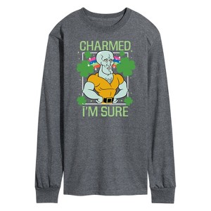 Men's - SpongeBob Squarepants - Charmed I'm Sure Long Sleeve Graphic T-Shirt - 1 of 4