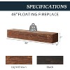 60 Inch Fireplace Mantel Wall-Mounted Mantles Floating Shelf with Invisible Metal Bracket Farmhouse Shelf for Home Decor Handcrafted Wood Fireplace - 2 of 4
