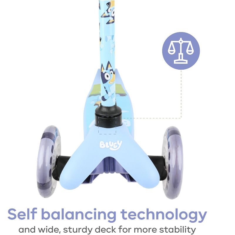 Bluey Tilt/Turn Scooter with Light Up Wheels, 3 of 12