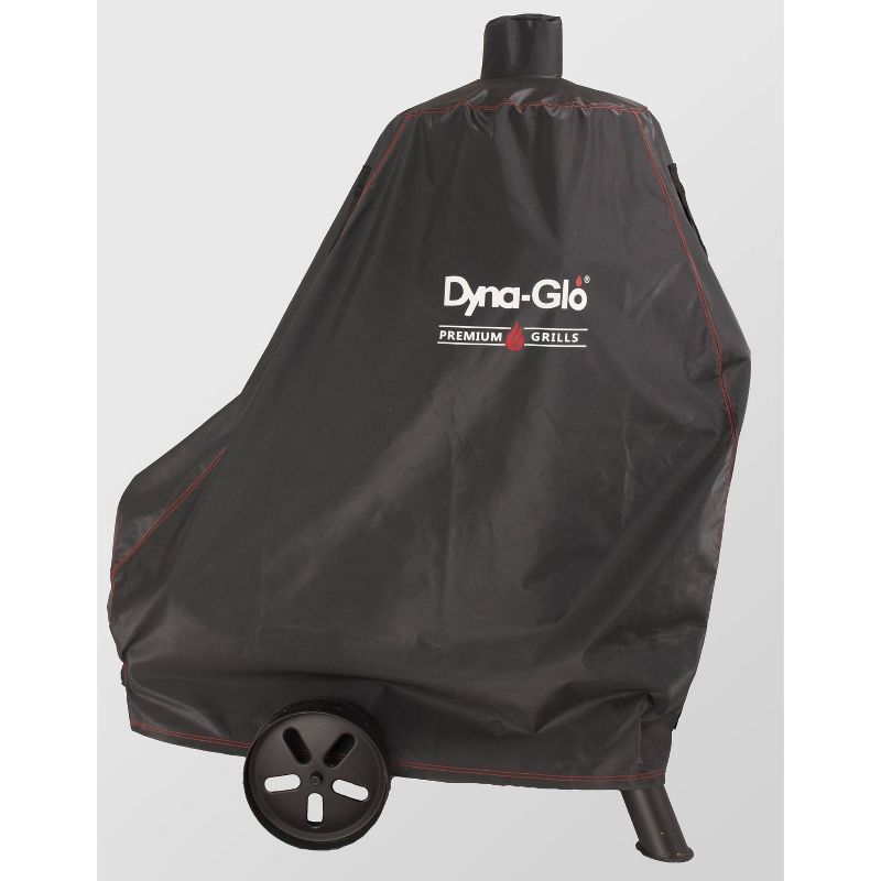 Premium Vertical Offset Charcoal Smoker Cover Black - Dyna-Glo, 1 of 8